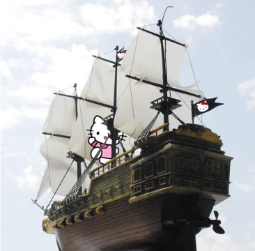 Hello Kitty Pirate Ship c. 1700.