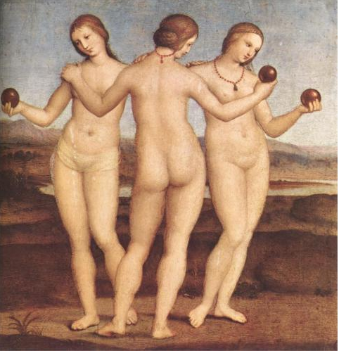 The Three Graces, Raphael, 1504 Image from wiki.paintings.