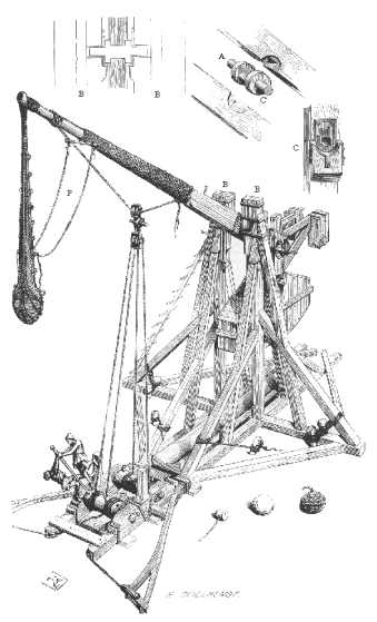 WTF kind of world do we live in that the search "monkey with a trebuchet" yields no monkeys with trebuchets? Image from wiki.