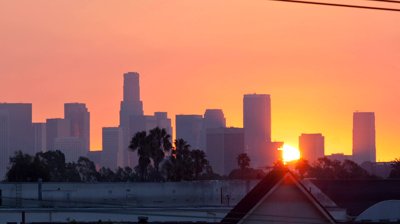 Sunrise over Los Angeles. Image from shutterstock.com