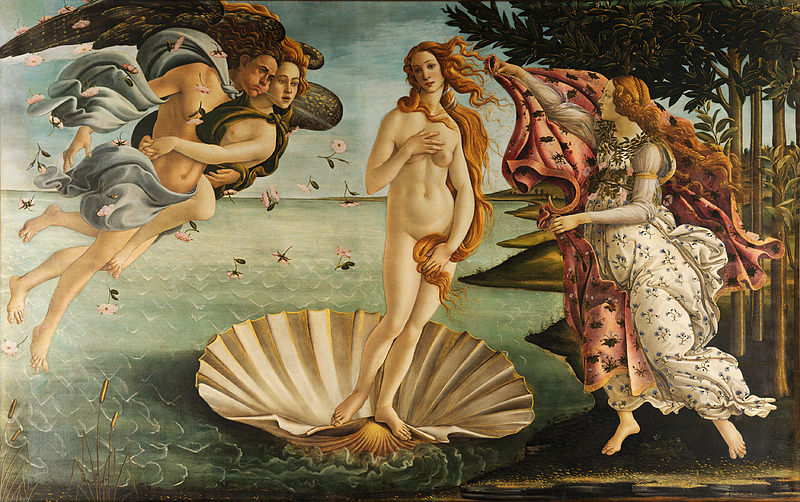 The Birth Of Venus, Botticelli. Image from wiki.