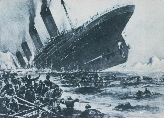 Pictured: The Titanic clearly NOT sinking. Image from titanicuniverse.com