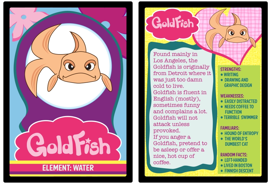 Get your one of a kind Goldfish trading card! Trade them with friends (laminator sold separately).