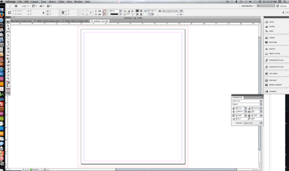 I heart InDesign. (My desktop)